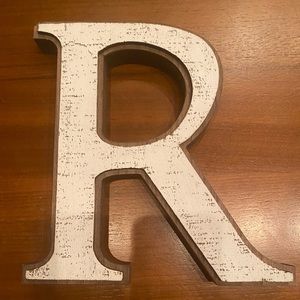 Farmhouse style wooden “R”